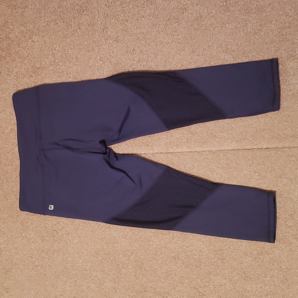 Fabletics Women's Navy Mid-Rise Mesh Powerhold Ca… - image 2